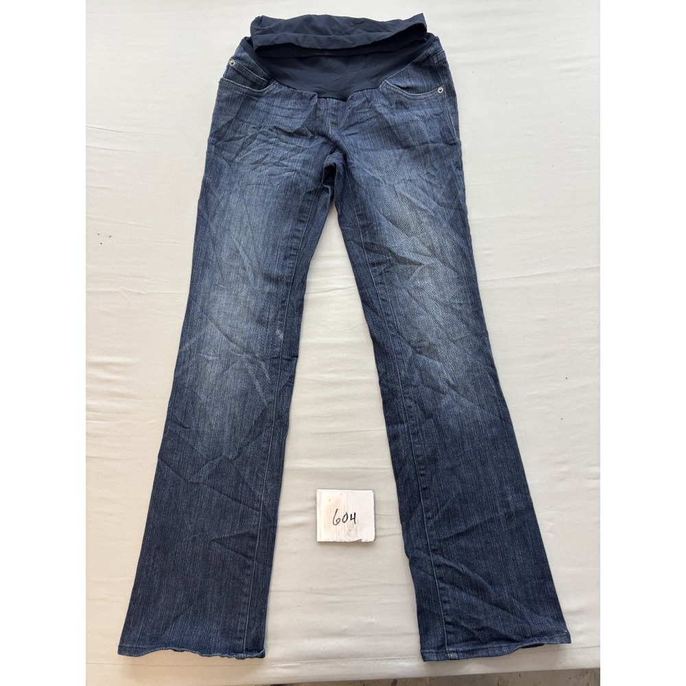 Oh Baby by Motherhood Womens Maternity Jeans Blue Bootcut Full Panel Size S